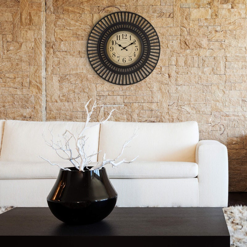 La Crosse Technology 20 Inch Covington Quartz Wall Clock - Black - 404-3051 - Image 5